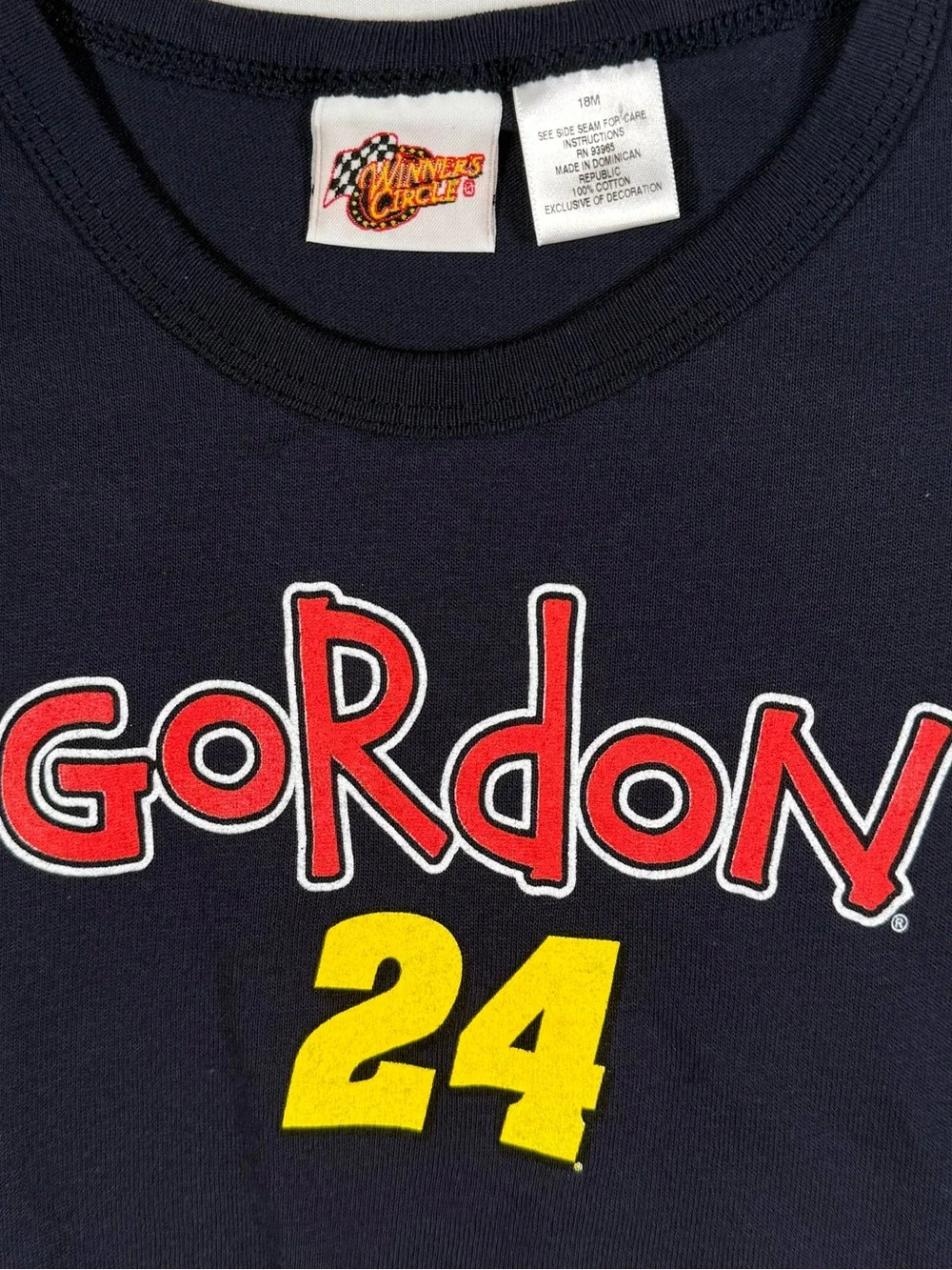 NWT VINTAGE NASCAR WINNER’S‎ CIRCLE Jeff Gordon 24 Bodysuit 18m DEADSTOCK Racing